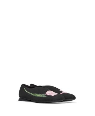  Women's Casi Myra Floral Twins Leather Ballerina