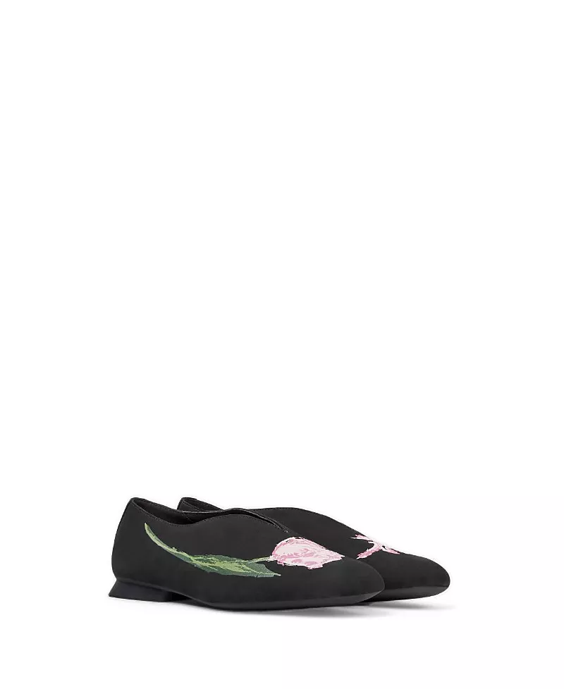 Camper Women's Casi Myra Floral Twins Leather Ballerina