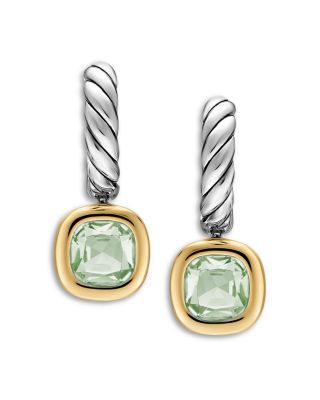 DY Mercer&reg; Color Drop Earrings in Sterling Silver with 14K Yellow Gold