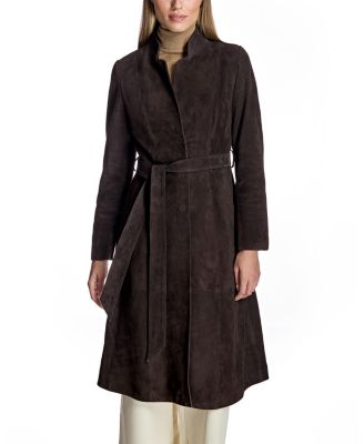 Belted Suede Coat