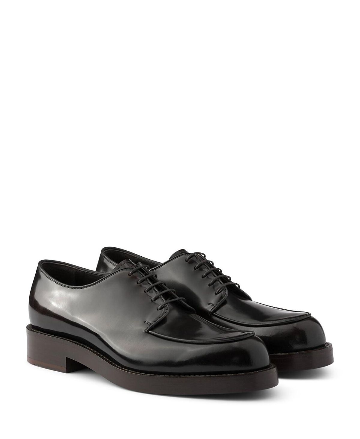 Prada Men's Brushed Leather Derby Shoes