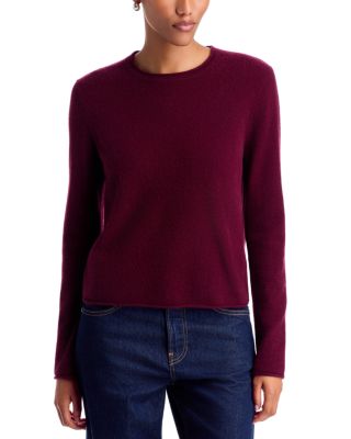 100% Cashmere Rolled Edge Crewneck Sweater - Exclusive