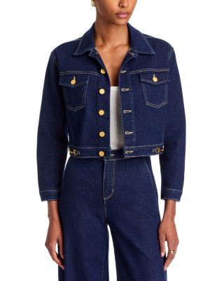 Edin Horsebit Cropped Denim Jacket