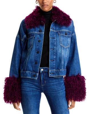 Bronson Faux Fur Trim Denim Jacket