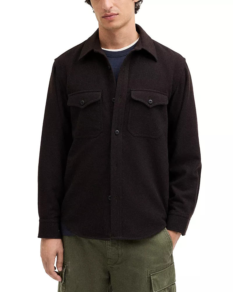 Madewell Wool Blend Plaid Pocket Shirt Jacket