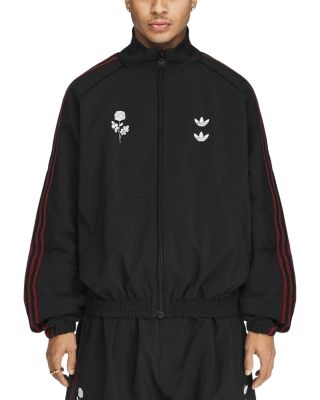 Rose Logo Woven Stripe Track Jacket