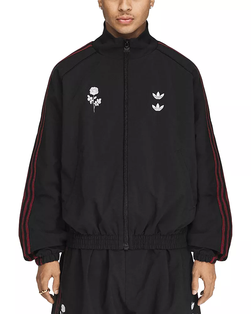 Adidas x Willy Chavarria Rose Logo Woven Stripe Track Jacket