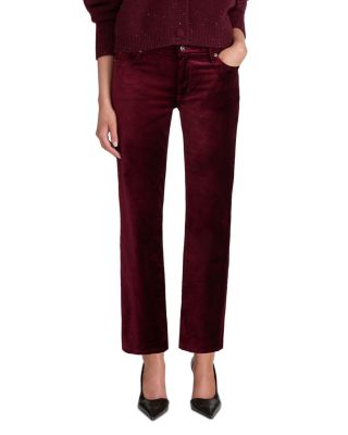The Velvet Low Rise Jeans in Deep Garnet