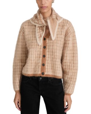 The Brushed Scholar Plaid Wool & Cashmere Cardigan