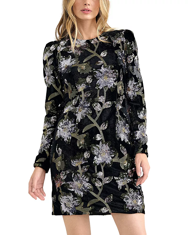Phase Eight Destiny Sequin Floral Mini Dress