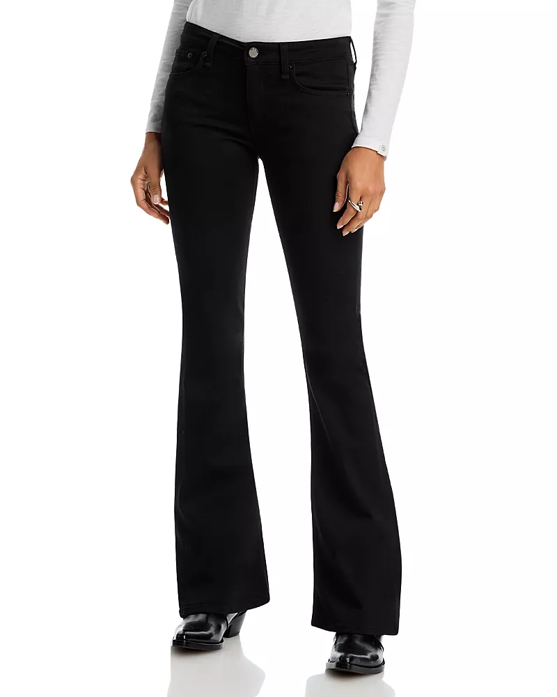 rag & bone Flexi Kinsley Low Rise Bootcut Jeans in Black