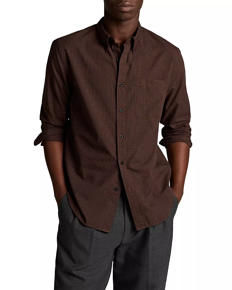 Vince Carnes Plaid Cotton Long Sleeve Shirt