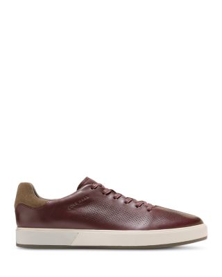 Mens GrandPrø Angleace Perforated Leather Low Top Sneakers