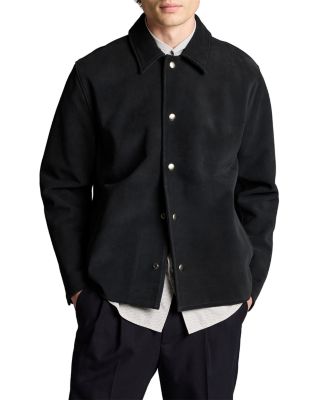 Coastal Split Suede Leather Coaches Jacket