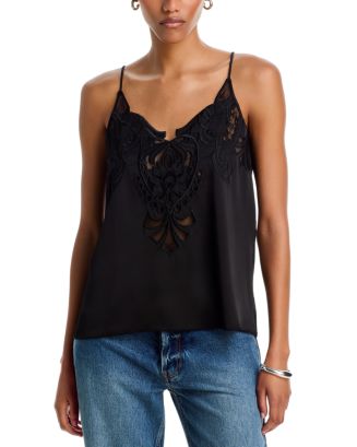 AQUA Lace Satin Inset Camisole - Exclusive | Bloomingdale's Women