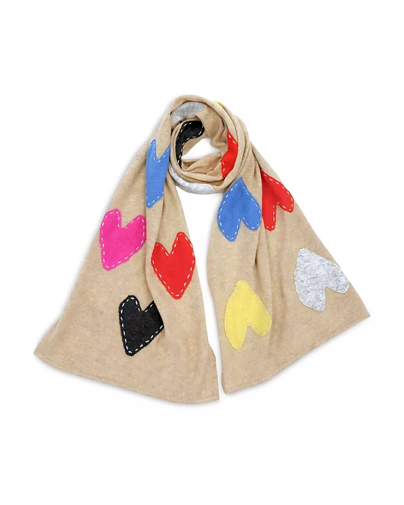Kerri Rosenthal Zero Waste Cashmere Heart Applique Scarf