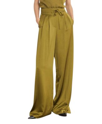  Women's Satin Wide Leg Trousers