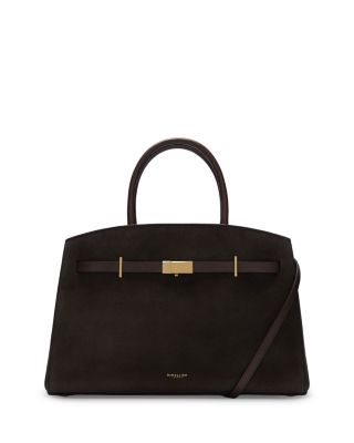 Midi Hudson Leather Top Handle Bag