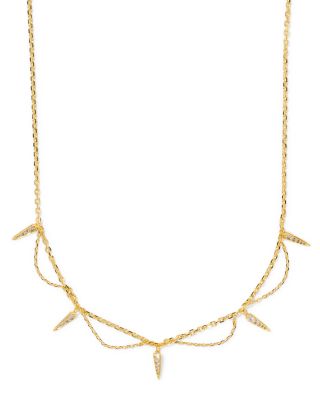 Fate Crystal Spike Statement Necklace, 16"