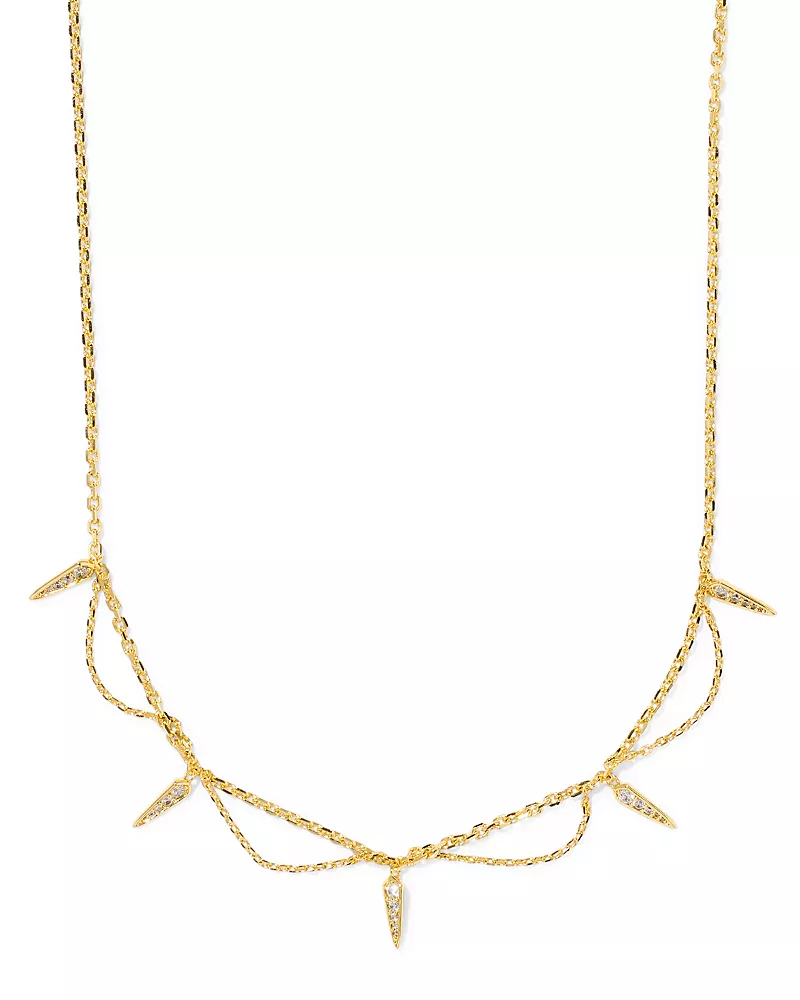 Kendra Scott Fate Crystal Spike Statement Necklace, 16