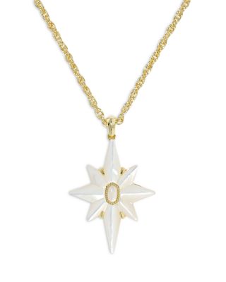Fate Mother Of Pearl Star Pendant Necklace, 16"