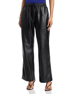 Pull On Faux Leather Pants
