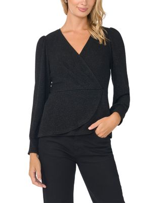 Faux Wrap Knit Top