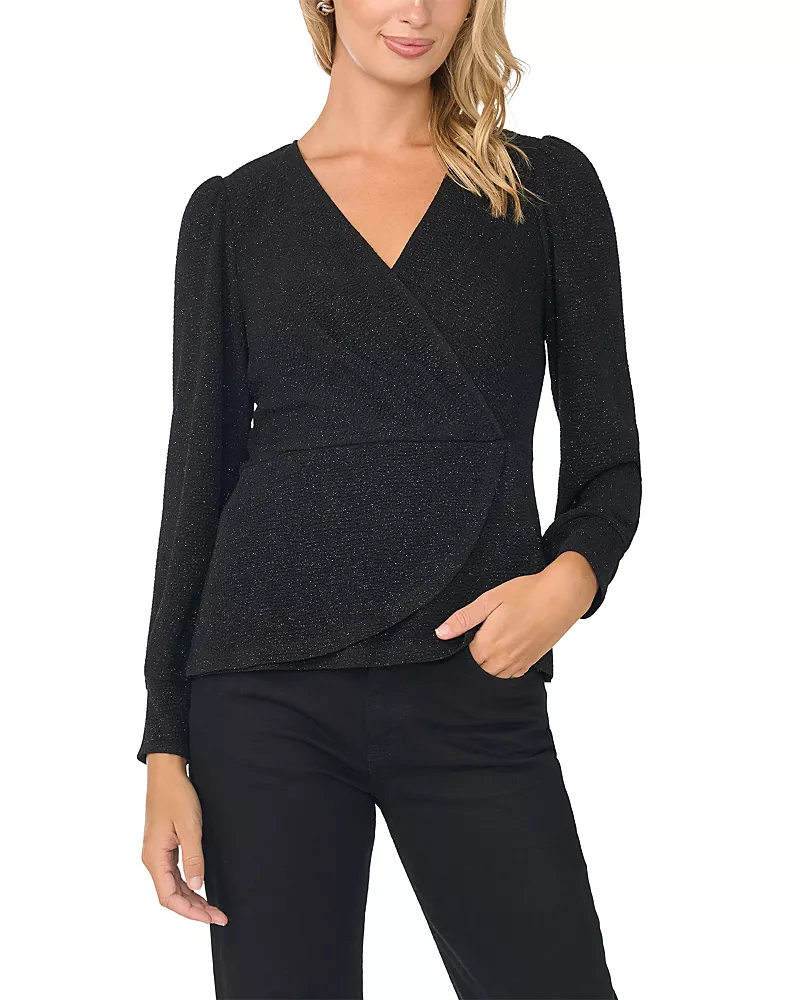 Vince Camuto Faux Wrap Knit Top