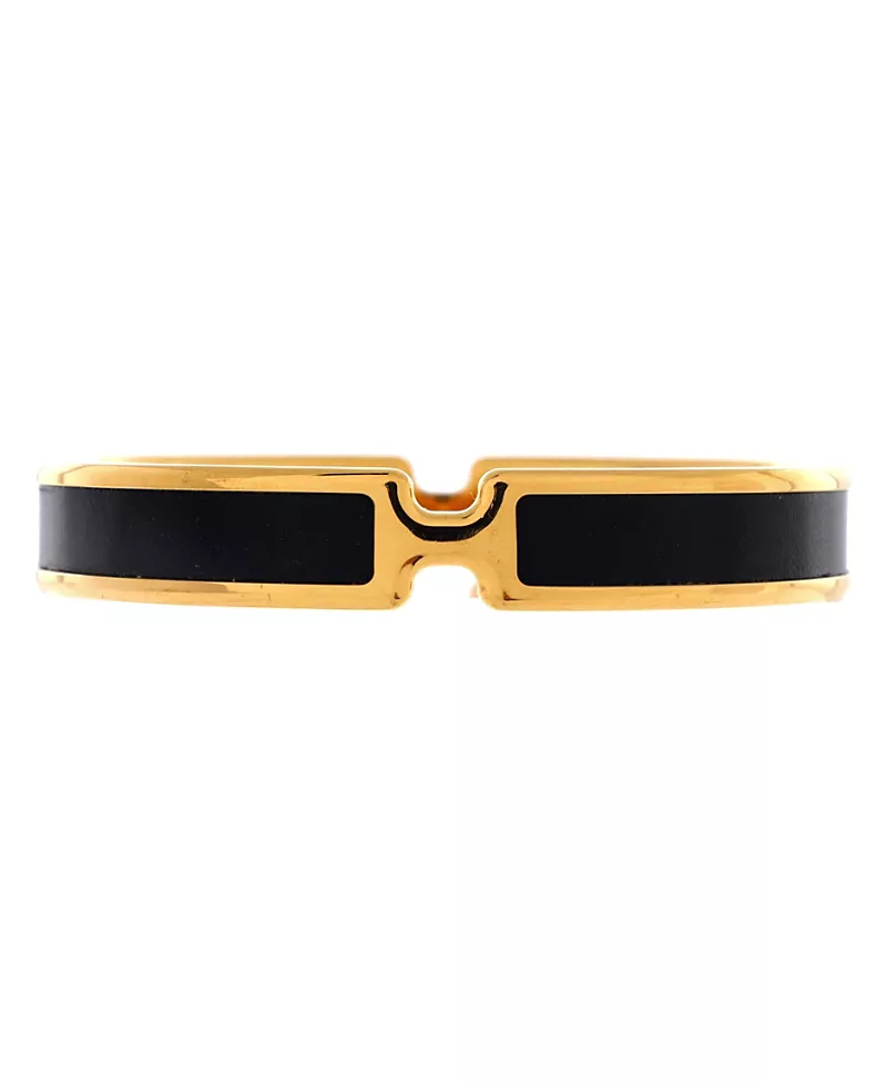 Pre-Owned HERMES Olympe Bracelet Metal and Leather