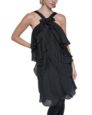 Sonia Rykiel Short Petal Bow Tiered Dress