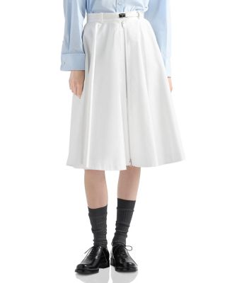  Chino Midi-Skirt with Zipper