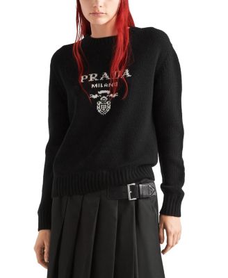  Cashmere and Wool Logo Crew-neck Sweater