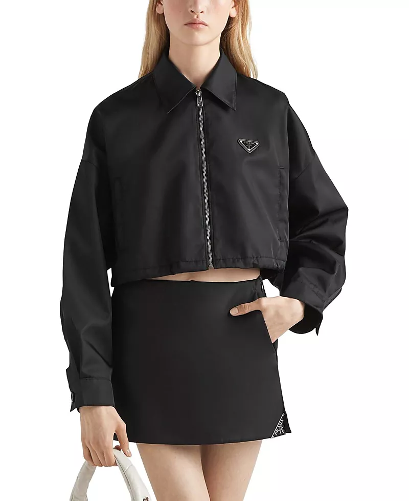 Prada Re-nylon Cropped Blouson Jacket