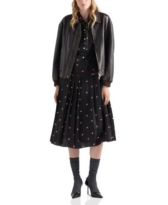  Floral Print Washed Silk Dress