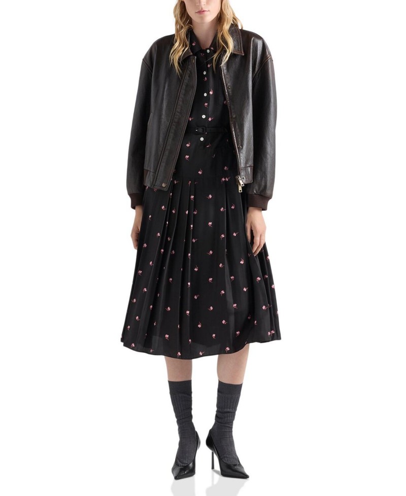 Prada Floral Print Washed Silk Dress by Bloomingdale's