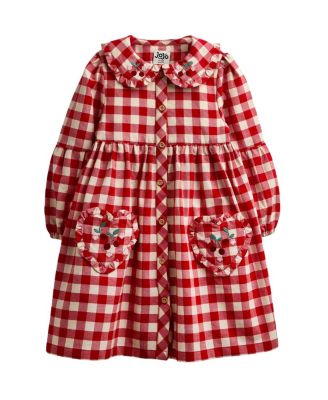Girls' Embroidered Heart Pocket Collared Dress - Baby, Little Kid
