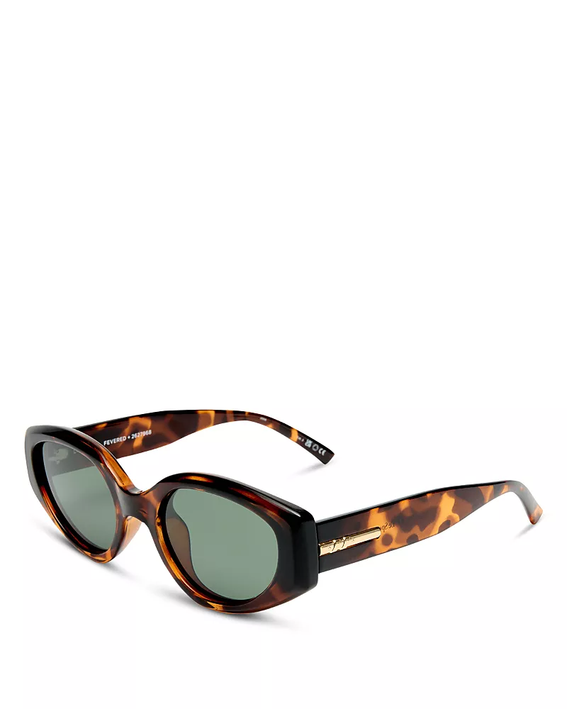 Le Specs Fevered Oval Sunglasses, 53mm