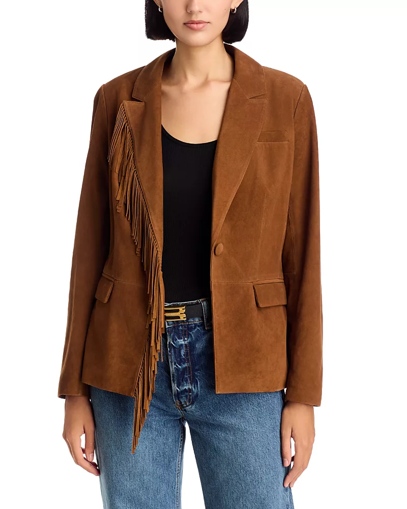 Elie Tahari The Adeline Suede Jacket