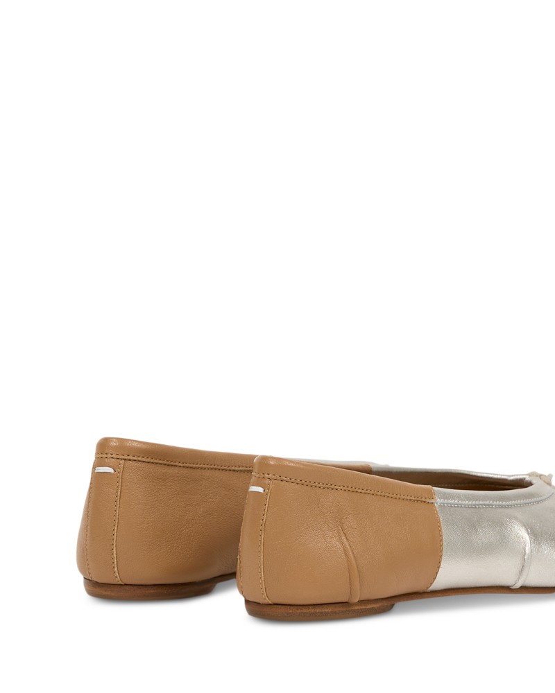 NEW! Maison Margiela Women's Tabi Two Tone Leather Ballet Flats by Bloomingdale's