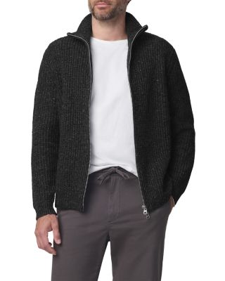 Donegal Merino Wool Blend Zip Up Cardigan