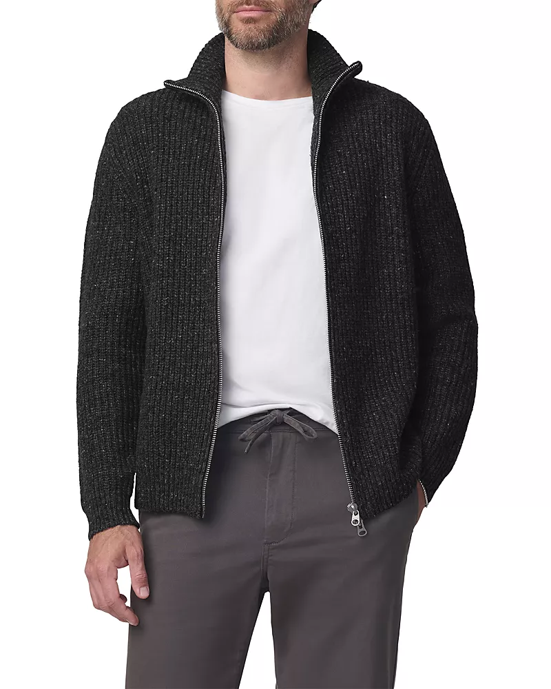 Joe's Jeans Donegal Merino Wool Blend Zip Up Cardigan