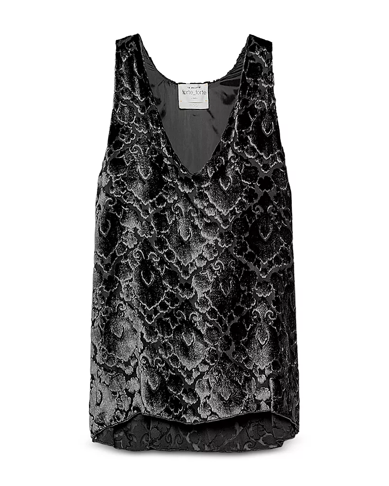forte_forte Devore Velvet V Neck Top