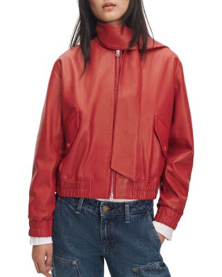 Marissa Leather Scarf Jacket