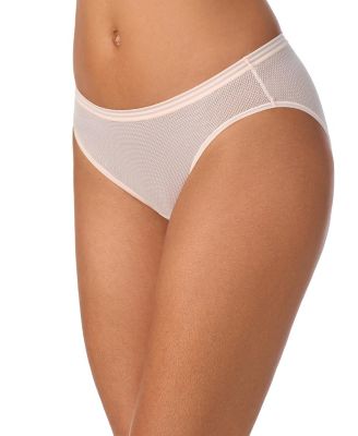  Women's Sheer Stripe Mesh Bikini Panty
