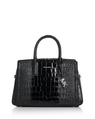 Medium Leather Satchel Top Handle Bag
