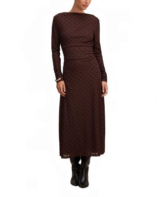  Women's Bonnie Spot Mesh Midi Dress