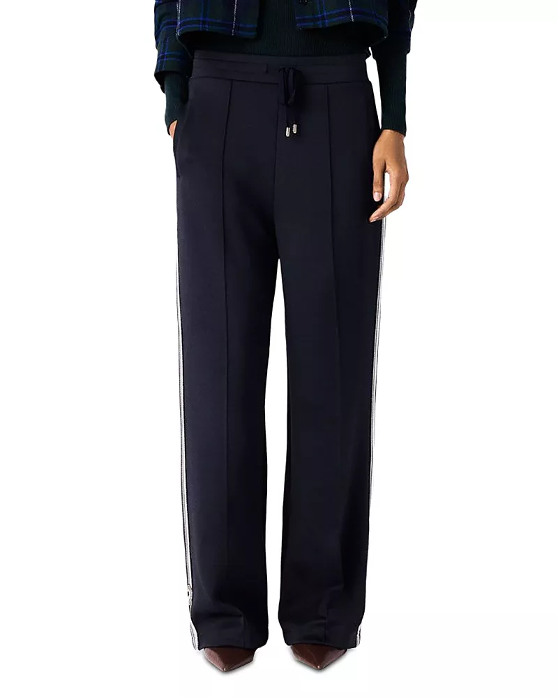 Maje Polympica Side Striped Drawstring Pants