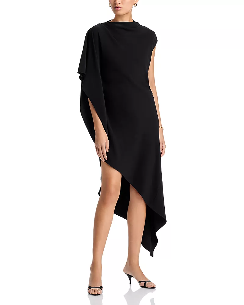 Veronica Beard Jennifer Jersey Draped Asymmetric Dress