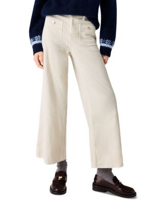 Praira Cotton Stretch Wide Leg Corduroy Pants