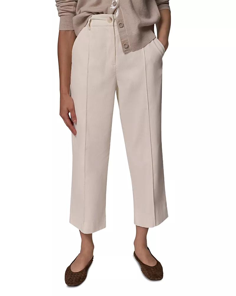 Donna Karan Weekend Cotton Corduroy Crop Pants